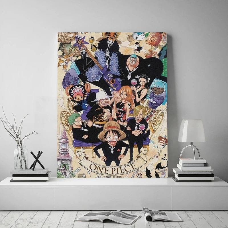 

Canvas Poster One Piece Home Decor Paintings Monkey D Luffy HD Printed Anime Role Picture Wall Art Living Room Bedroom Modular