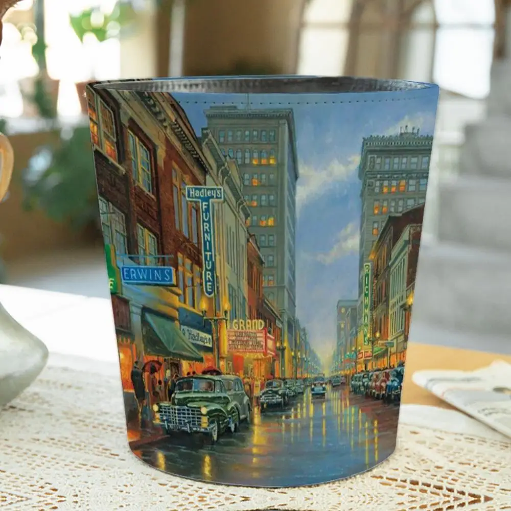 Мусорная корзина из искусственной кожи водонепроницаемый держатель для мусора