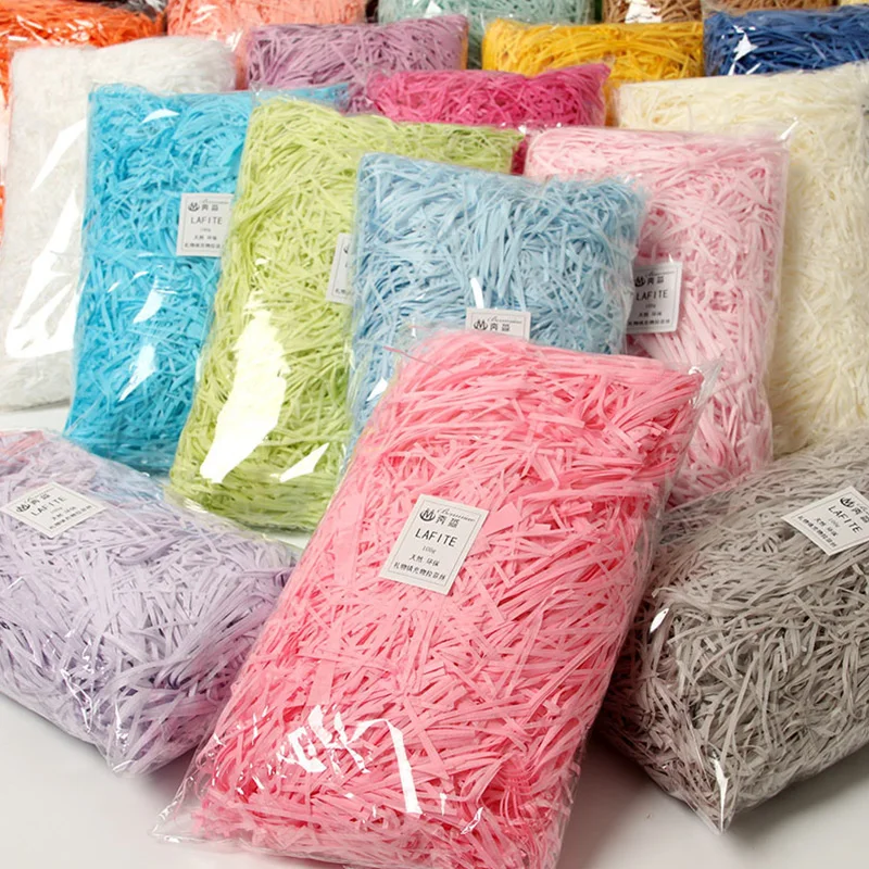 

100G/Bag Shredded Crinkle Paper Confetti DIY Paper Gifts Box Filling Material Supplies Raffia Paper