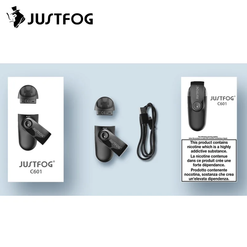 Оригинальный набор Justfog C601 Пыленепроницаемая крышка 650 мАч встроенный