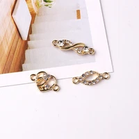 5pcslot alloy diamond love heart pendants buttons ornaments jewelry earrings bracelet necklace brooch diy jewelry accessories