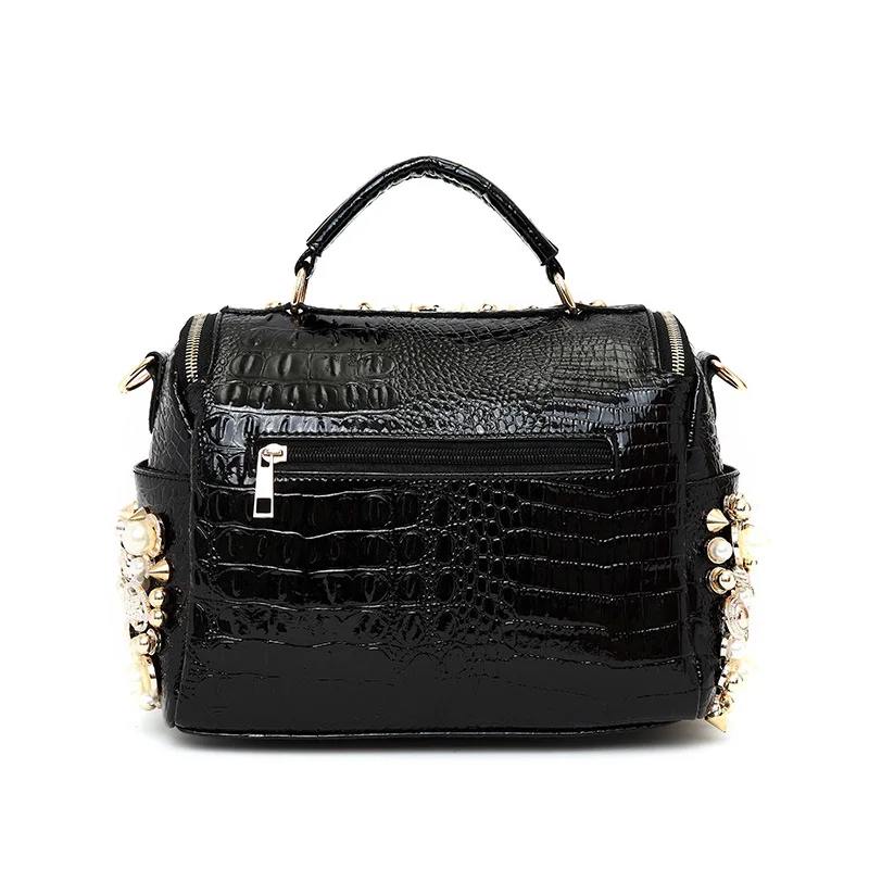 Роскошная женская сумка ручной работы с бисером Сумочка на плечо со стразами