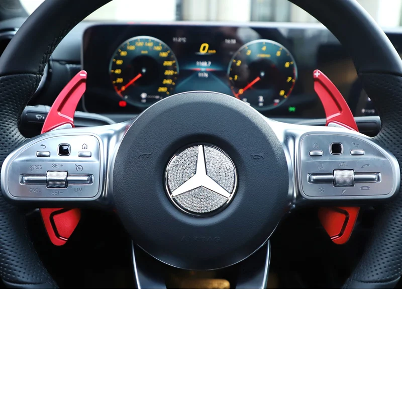 red Lsrtw2017 для Mercedes Benz A Class A180 A200 Автомобильный руль педаль переключения планки внутренние аксессуары для формовки - Название цвета: red