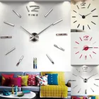 Современные настенные часы 3D сделай сам с зеркальными наклейками, большие украшения для гостиной, Лидер продаж