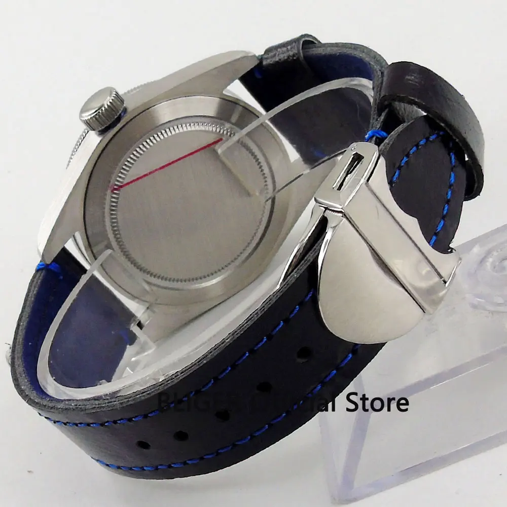 

Fashional 41mm Automatic Men Watch Sapphire Glass GMT Hand Rotating Bezel Nologo Dial Date Window