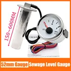 Датчик уровня сточных вод HTG 52 мм + датчик уровня сточных вод датчик морской лодки автомобиля RV удерживающий бак Индикатор уровня воды датчик уровня топлива