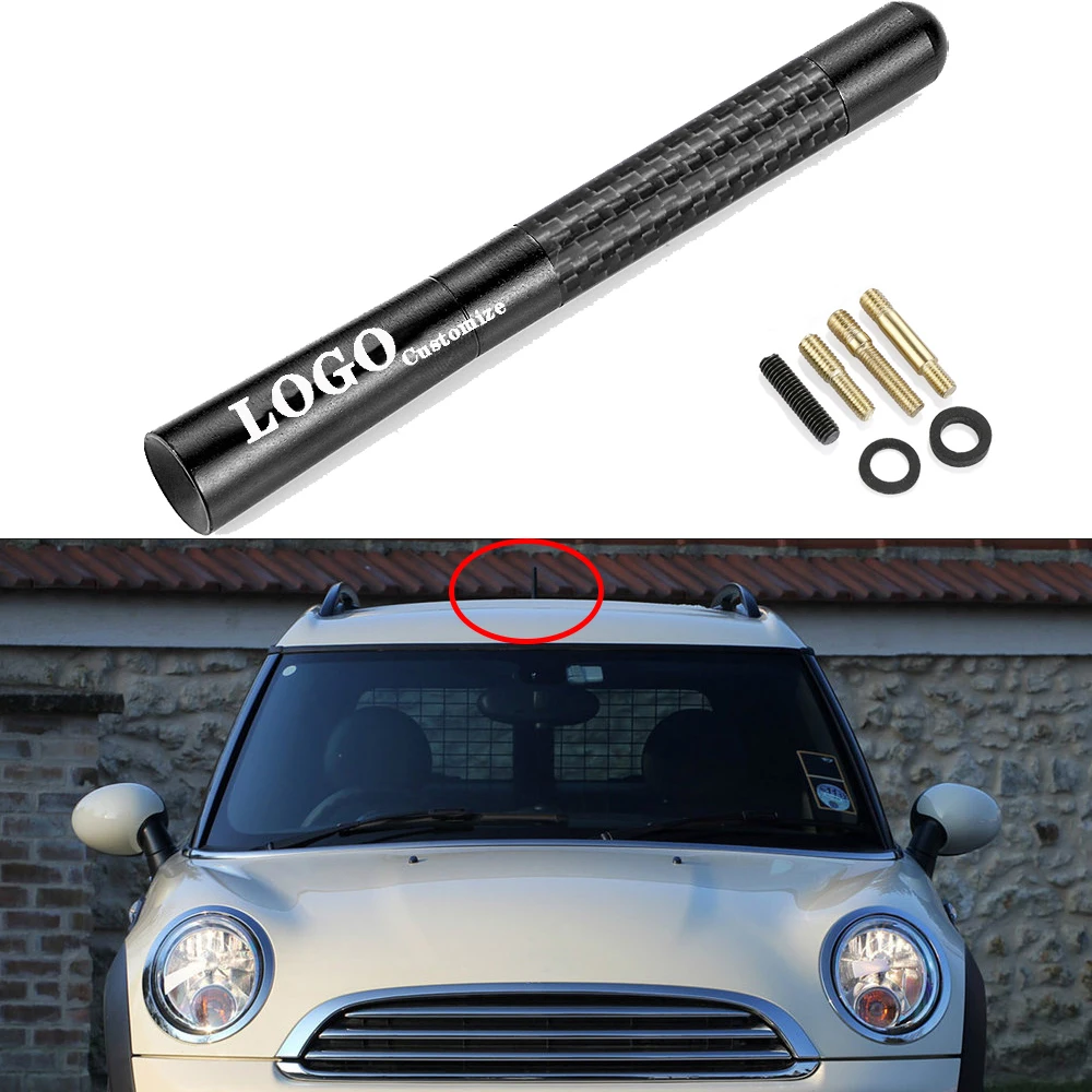 

For miniJJ Cooper Car Roof Antenna Universal Decoration Carbon Fiber Aerial R55 R56 R60 R50 R53 F55 F56 F60 Styling Accessories