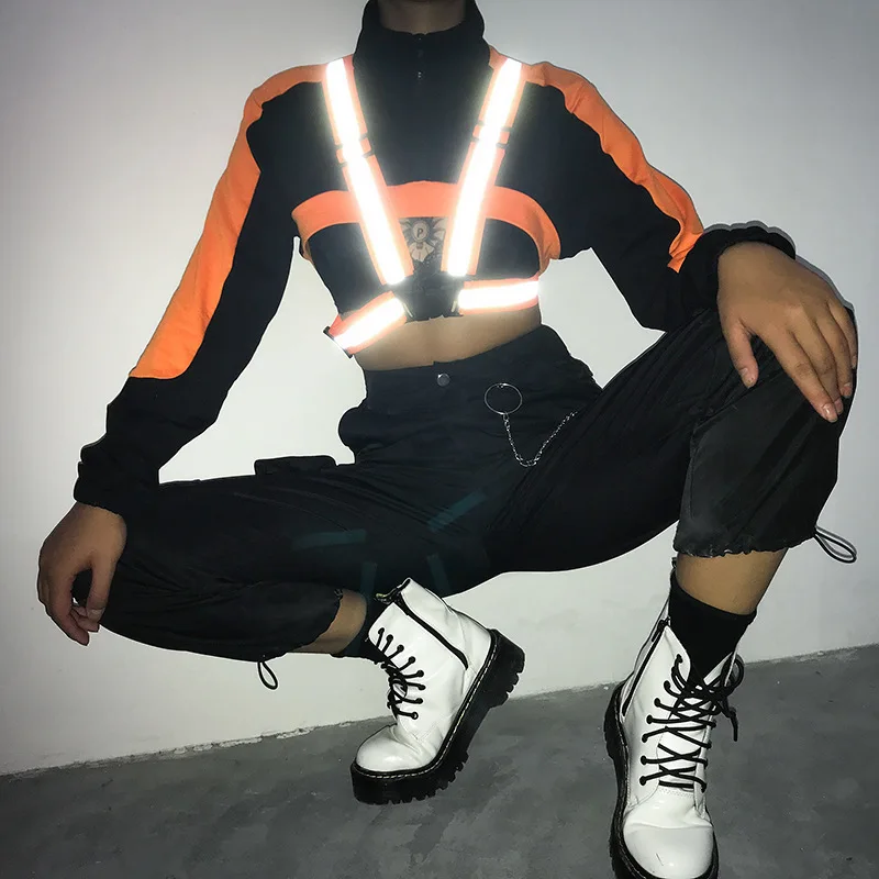 Уличная одежда свитшоты с высоким воротником пуловер укороченный топ на молнии