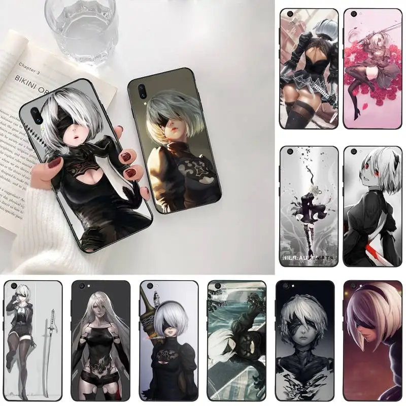 YJZFDYRM yorha № 2 Тип b 2B НИР автоматов мягкий чехол для телефона Капа Vivo Y91c Y17 Y51 Y67 Y55 Y7s
