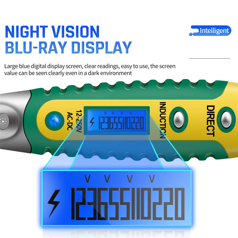Цифровой тест карандаш er Электрический ЖК дисплей отвертка детектор напряжения