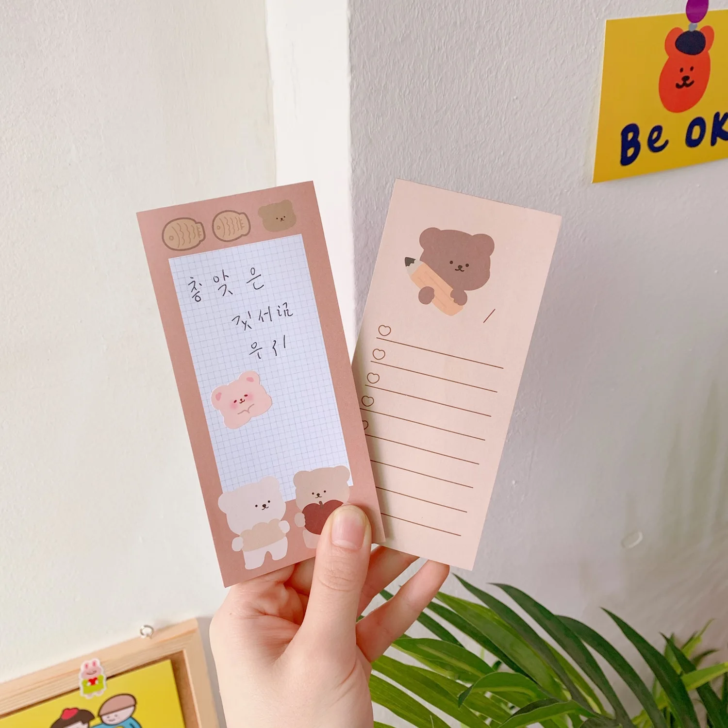 Kawaii канцелярских памятки PadsSet чудесный милый медведь To Do List блокноты Scratchpads