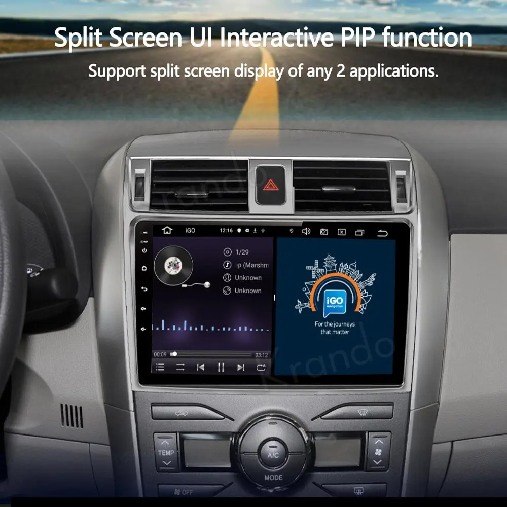 Автомобильная Мультимедийная система Krando автомагнитола на Android 10 0 9 дюймов IPS Full