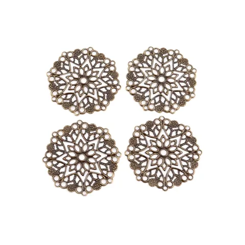 Металлические коннекторы для украшений, бронзовые, 35 мм, 10 шт.