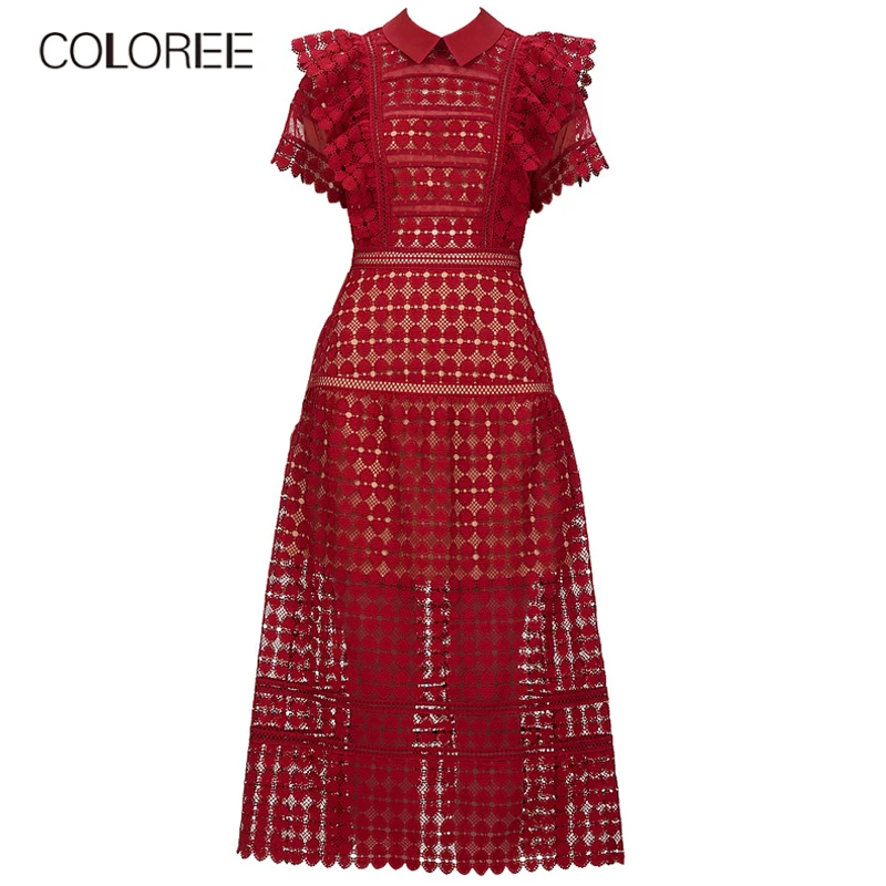 Женское длинное платье с коротким рукавом модельное элегантное кружевное