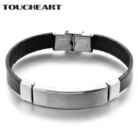 toucheart 2019 punk for women men bracelet black braided leather braceletsbangles charms jewelry friendship bracelets sbr190181