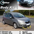 Дефлектор губ бампера для Vauxhall Meriva A B, передний спойлер, юбка для TG-подруг, для тюнинга автомобиля, обвес, полоска