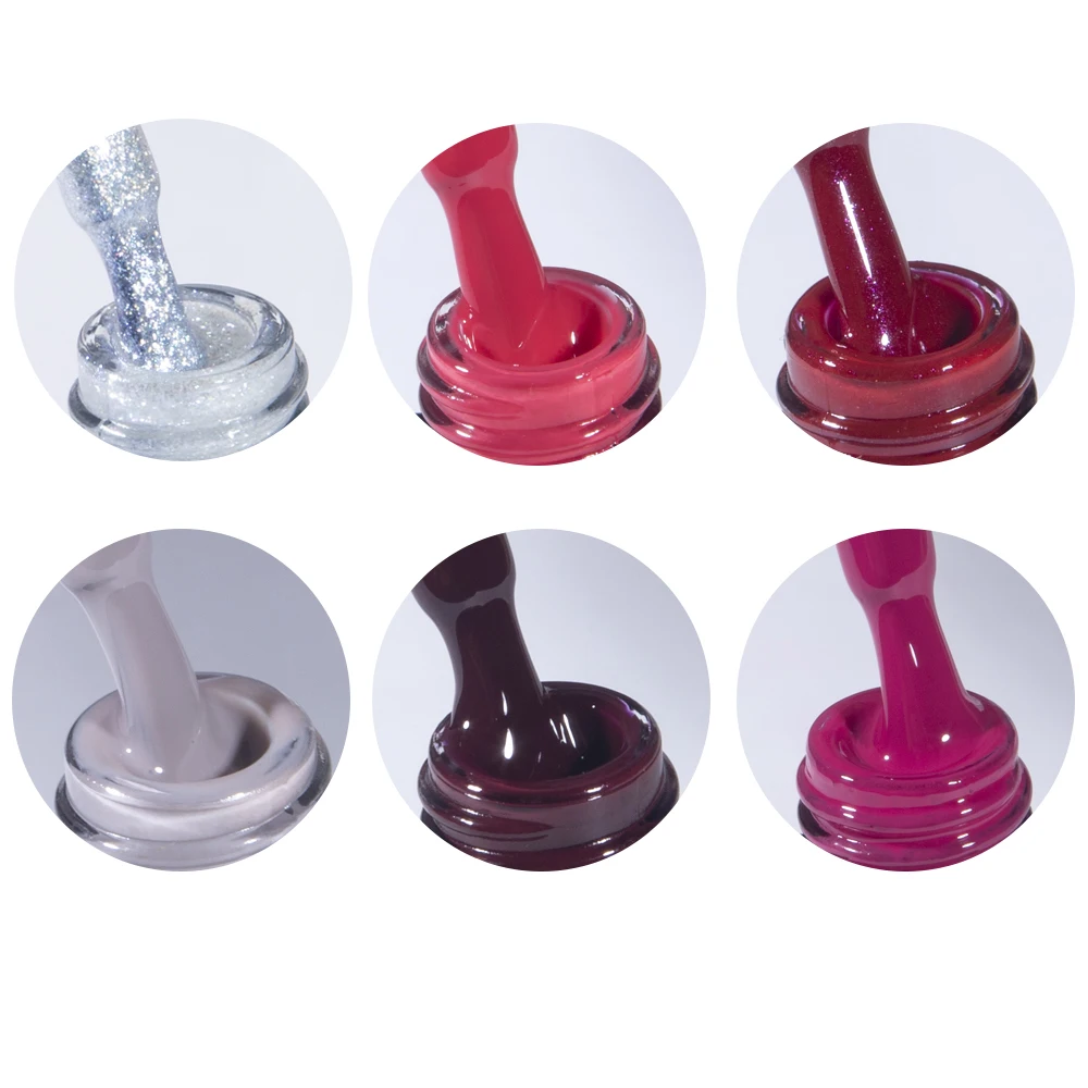 Гель-лак KODIES для маникюра 8 мл УФ-гель ногтей винно-красный блеск белый