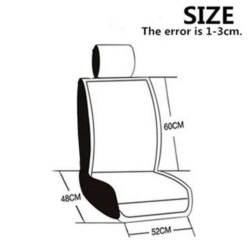 KAWOSEN 1 шт. универсальные чехлы на передние сиденья автомобиля из цельной овчины