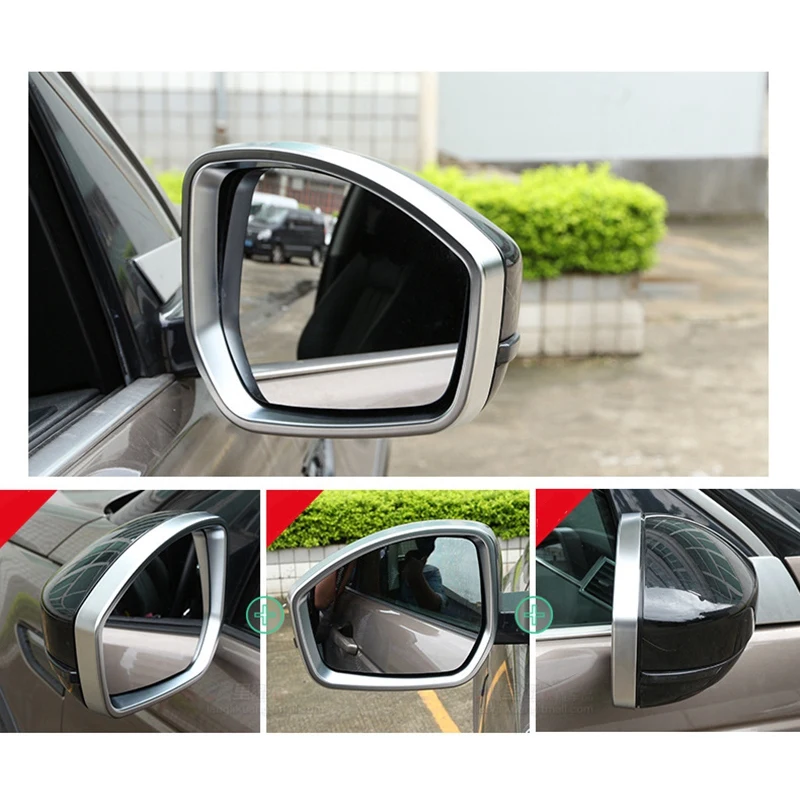 

Chrome Rearview Side Mirror Rain Shield Eyebrow Cover Trim Rear View Frame Car Accessories for Jaguar F-PACE 2016-2019