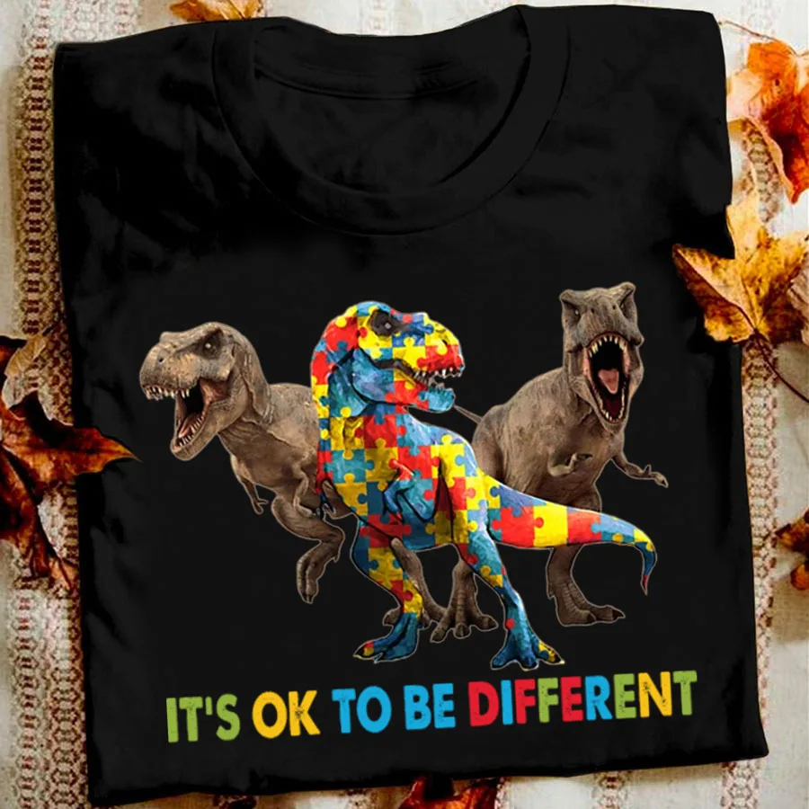 

The Ok To Become Different. Dinur Autism Awaren ntlemen T-shi. Summer Cat Sho Mouwen O-ne Uni T-shi New S-3XL