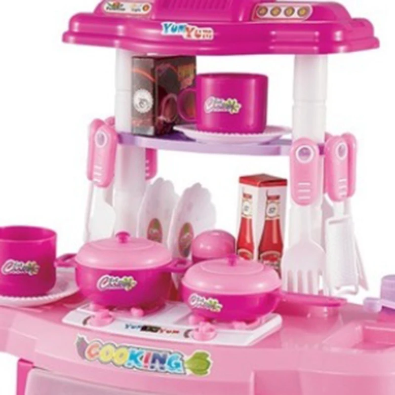 

Simulation Kitchen Cooking Utensils Play House Children's Simulation Lighting Sound Kitchen Toy Set