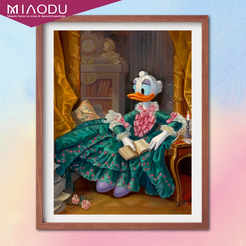 

DIY Diamond Painting Disney Countess Daisy Duck Cartoon Cross Stitch Kits Embroidery Full Square Drill Mosaic Resin Home Decor