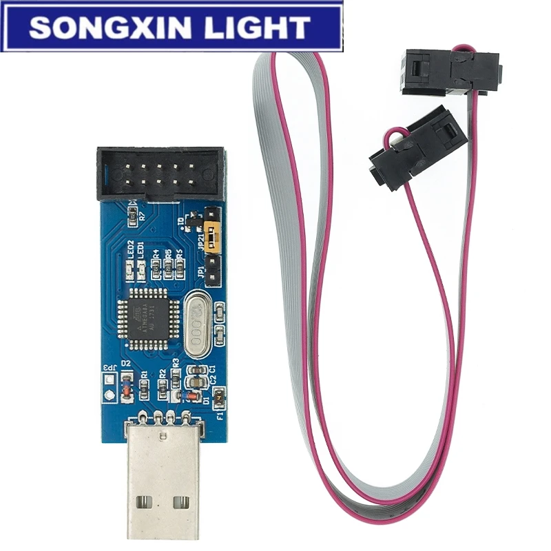 10 шт. 10Pin к 6 Pin плата адаптера + USBASP USBISP AVR программатор USB ATMEGA8 ATMEGA128 ATtiny/CAN/PWM модуль
