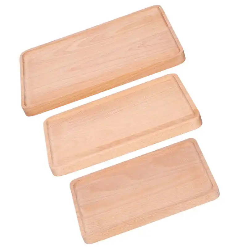 Деревянный сервировочный поднос Современная прямоугольная прочная элегантная