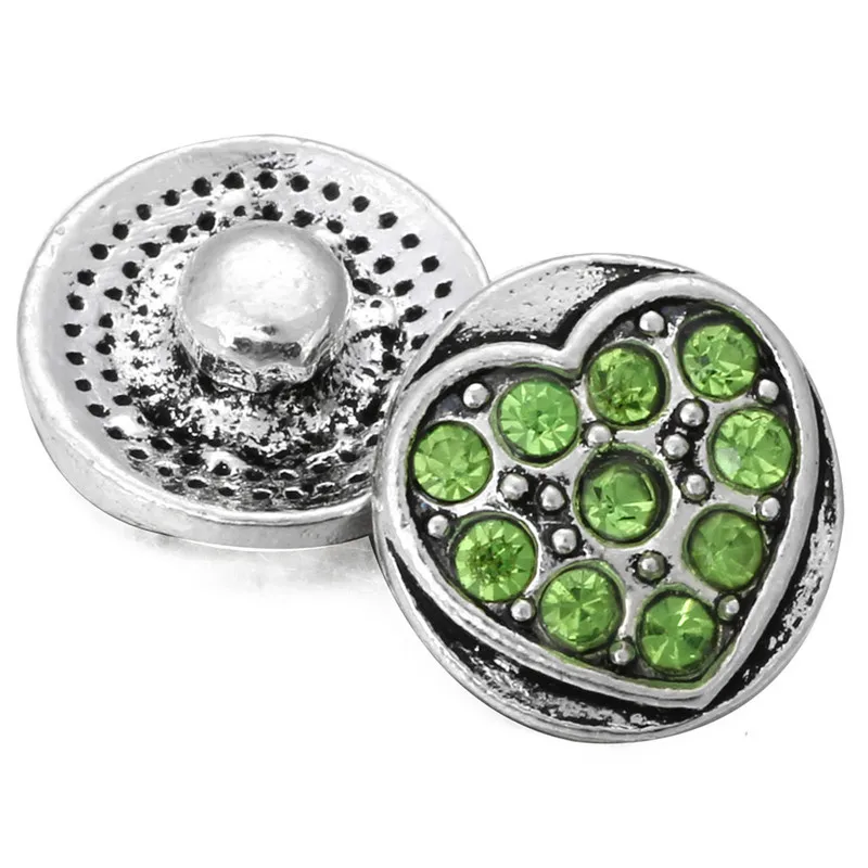 10 шт./лот смешанный стиль 12 мм кнопки ювелирное изделие любовь сердце защелки для