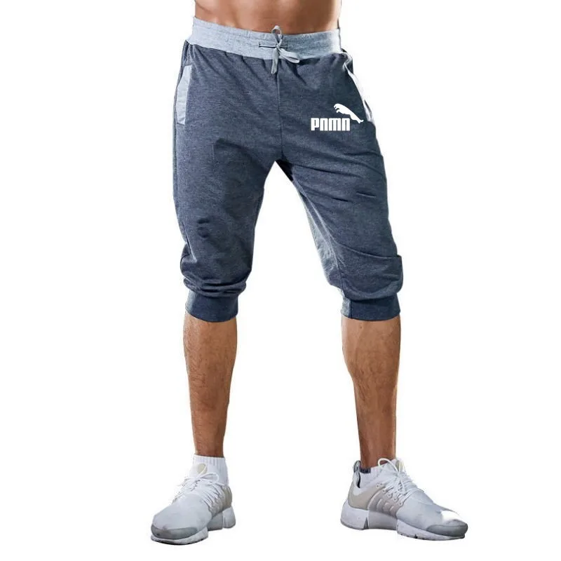 Мужские летние шорты до колена Цветные Лоскутные джоггеры короткие