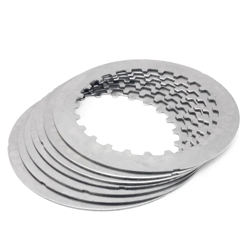 7 pc Steel Plates BIKINGBOY CRF250R 08 09 CRF250X 04-17 16 15 14 13 12 11 10 09 08 07 фрикцион+ Сталь сепаратор пластин для тяжелых нагрузок - Цвет: 7 pc Steel Plates