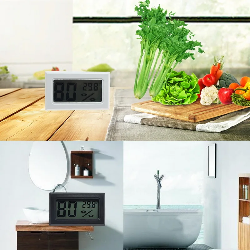 Мини цифровой LCD удобный датчик температуры измеритель влажности крытый