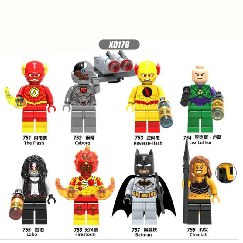 Одна распродажа строительные блоки Супер герои киборг обратная вспышка Lex Luther