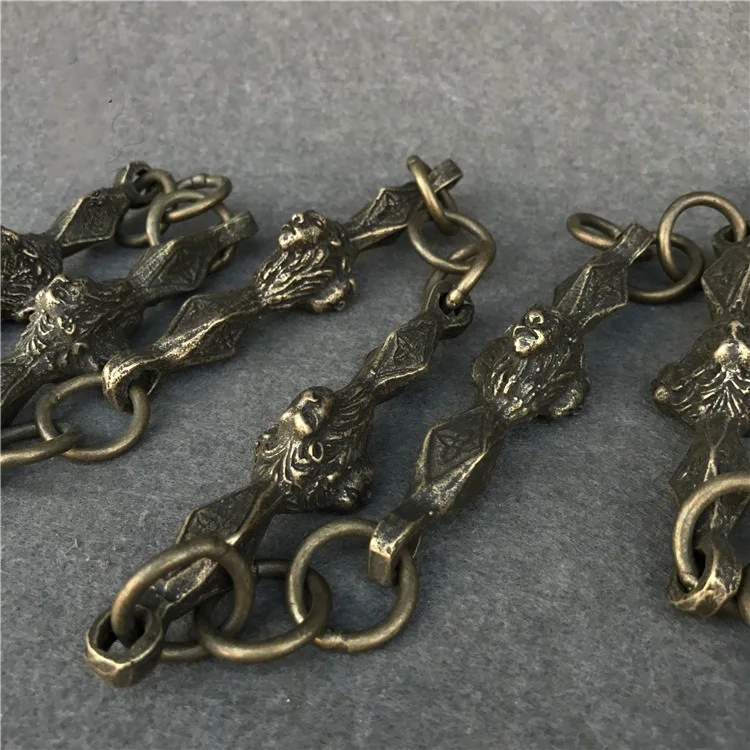 

LAOJUNLU Imitation Antique Brass NineSection Whip Pure Copper Ornaments Martial Arts Whip
