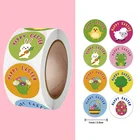 50-500 шт. 1 дюйм, винтажные наклейки для детей, круглая Рождественская коробка для открыток ручной работы, наклейки, Декор, канцелярские принадлежности