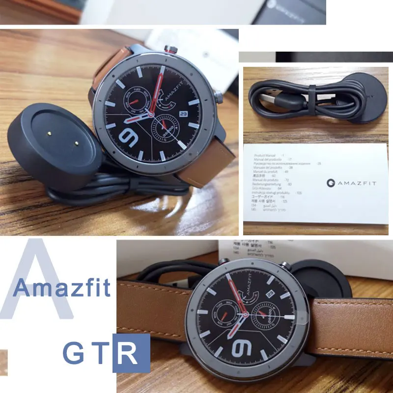 Глобальная версия Amazfit GTR 47 мм Смарт-часы Huami 5ATM водонепроницаемые Смарт-часы 24 дня батарея gps управление музыкой для Android IOS