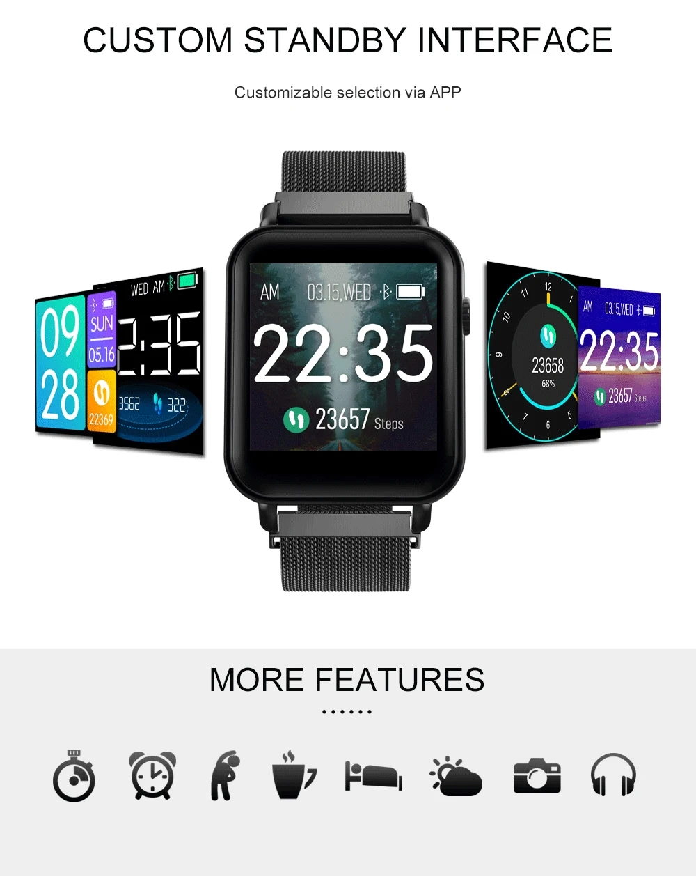 

Y6 pro women fashion smartwatch heart rate pressure blood oxygen 24 continuous detection 1.3" HD color waterproof smart watches