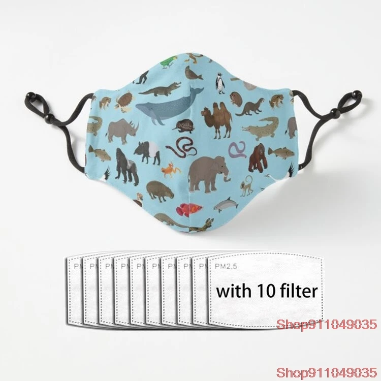 Модная маска для лица косплея Пылезащитная с фильтром взрослых и детей |