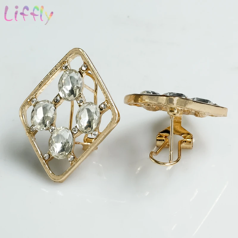 Дубай ювелирные наборы геометрический инкрустация Кристалл ожерелье серьги