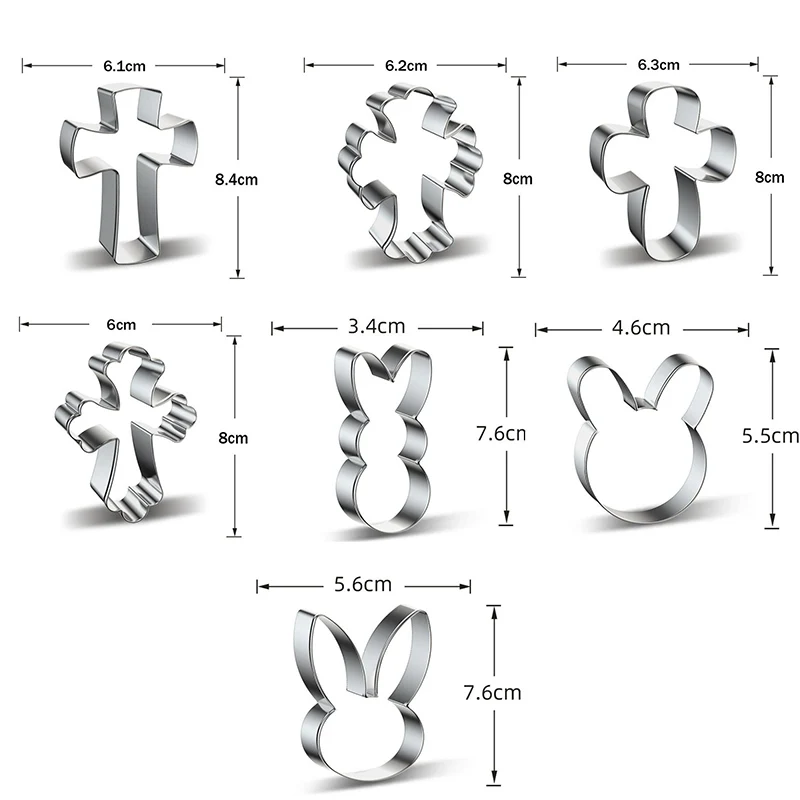 

Easter Biscuit Cookie Cutter Baking Mold Easter Bunny Eggs Rabbit Mold Cake Decorating Tools Happy Easter Party Home Decorations