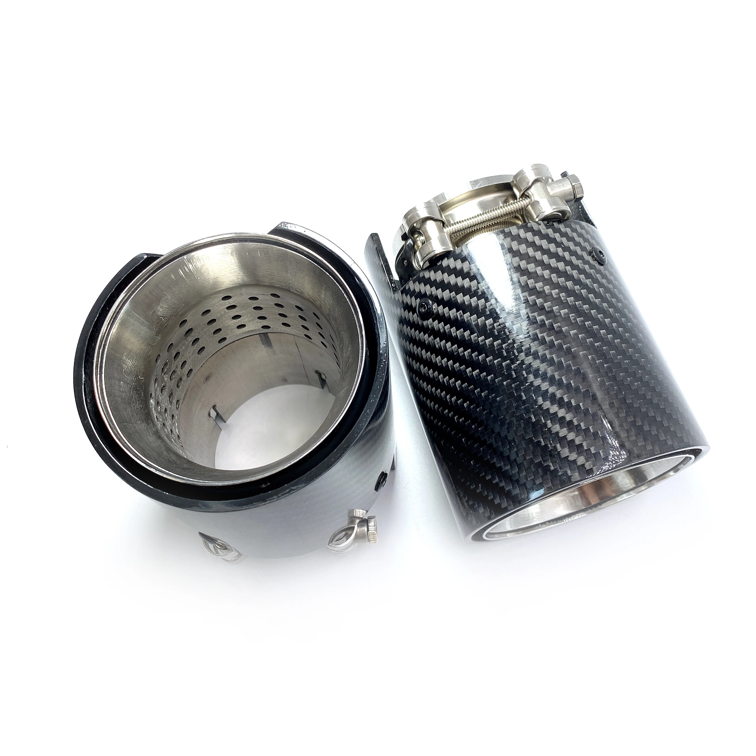 1PCS M-P Carbon Exhaust Tips For F87 M2 F80 M3 F82 F83 M4 F90 M5 M6 M135i M235i M335I M435I Universal Tails Tip |
