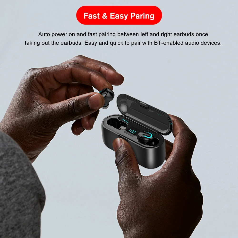 Joinrun наушники-вкладыши TWS с Беспроводной Bluetooth гарнитура Водонепроницаемый 8D