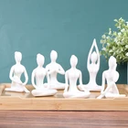 1 шт. 6 стилей фигурка Керамика с фигуркой Йога Декор Украшение медитация Йога поза статуя