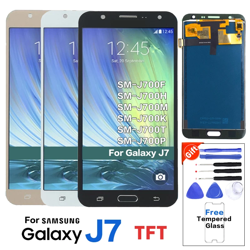 Для Samsung J7 2015 ЖК дисплей + кодирующий преобразователь сенсорного экрана в сборе