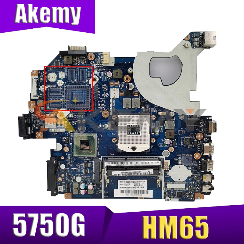 

AKEMY P5WE0 LA-6901P Laptop Motherboard For Acer 5750 5750G Series MBR9702003 MB.R9702.003 HM65 Main board full test