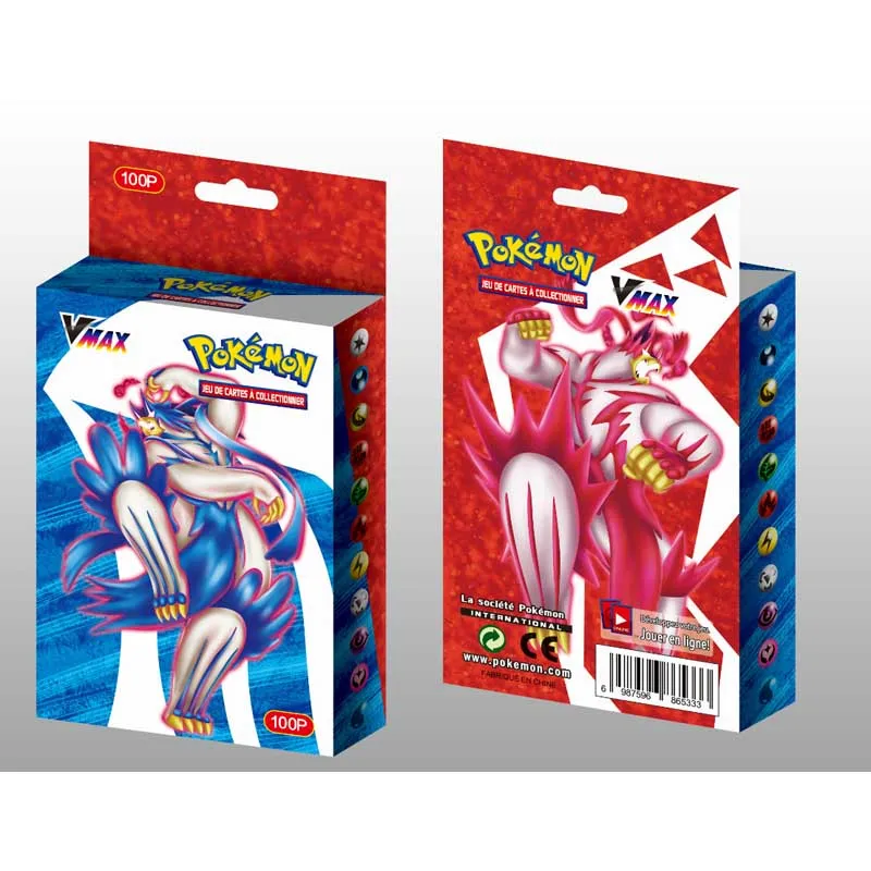 Vmax-Juego de cartas de Pokemon franc&eacute;s brillante, Sword & Shield, estilos de batalla, juguetes de colecci&oacute;n de dibujos animados para ni&ntilde;os, 2021, 100-3