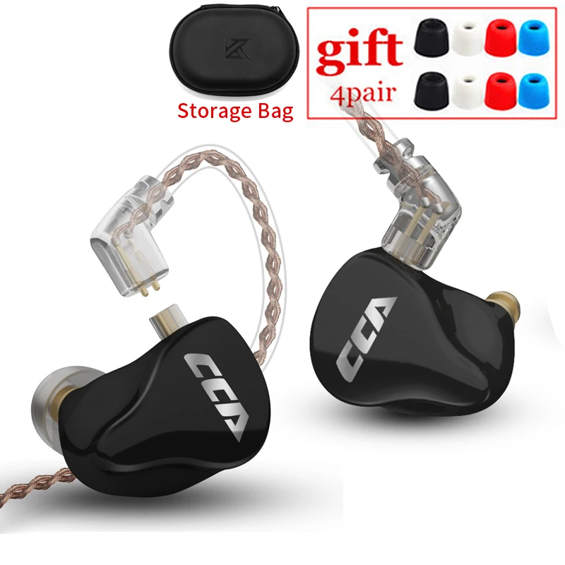CCA CA16 7BA + 1DD гибридные Hi Fi наушники вкладыши с монитором спортивные