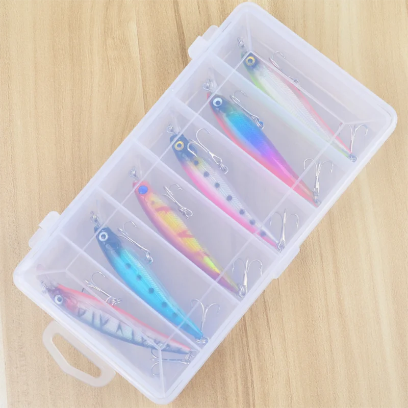 

6Pcs/Lot 6# Treble Hooks Fishing Tackle For Lake River Hard Vibrate VIB Lures Crankbait Artificial Sea Fishing Bait 9cm/7.5g