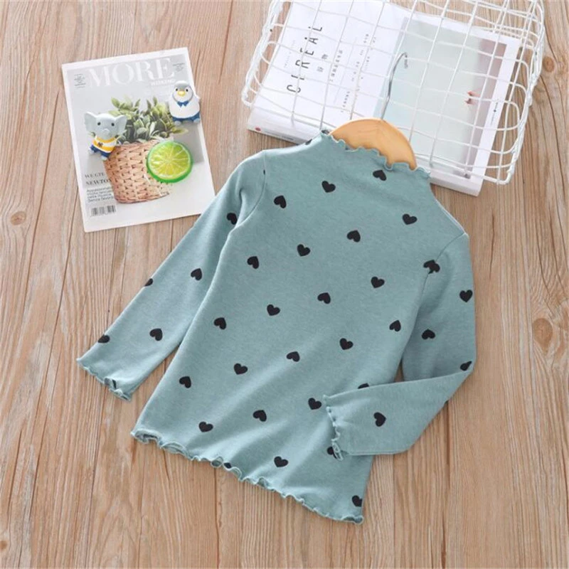 

LILIGIRL 100% Cotton Girls T-Shirt Long-sleeve Baby Kids Turtleneck Bottoming Shirt for Children Clothes New Spring Girl Tops