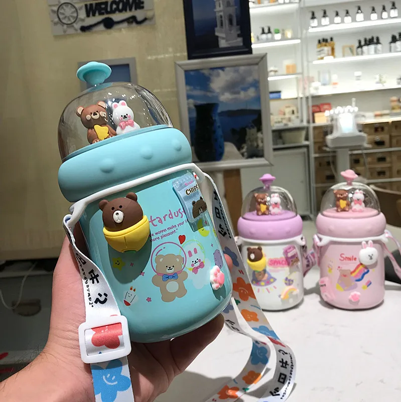 

350ml Kids Stainless Steel Thermos Mug With Case Cartoon Leak-Proof Vacuum Flask Children Thermal Water Bottle Thermocup